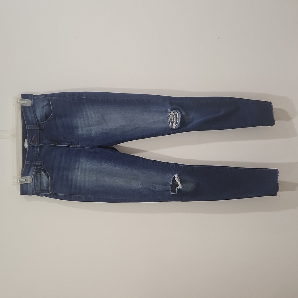 Womens denim jeans with rips